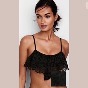 Victoria's Secret Body Black Flutter Lacey Bandeau
